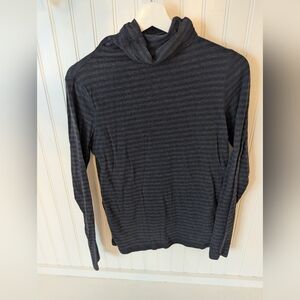 CAbi Women's Charcoal Striped Turtleneck Sweater